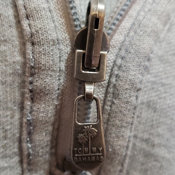Reversible Gray Tommy Bahama Sweater with Quarter Zip - Picture 3 of 4